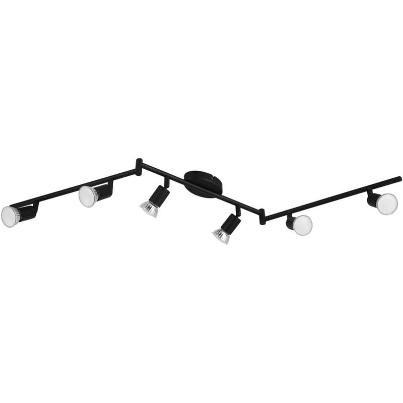 Eglo Led De techo luzled 6 llama foco hecho metal sala estar en negro cocina panchas con gu10 105