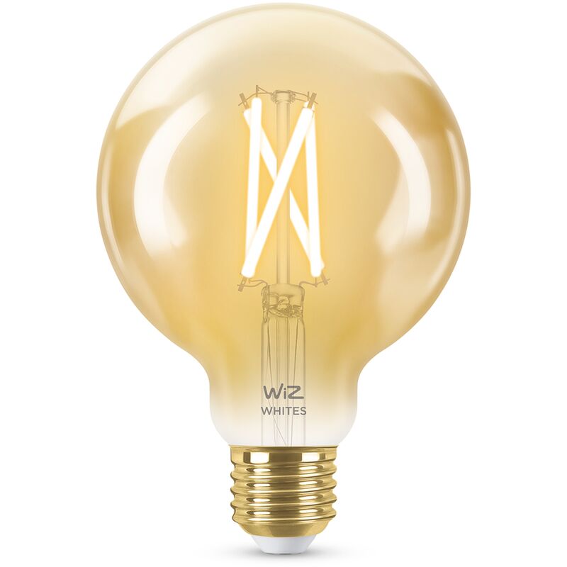 Wiz Bombilla Wifi LED Filamento Vintage Regulable Blancos globo G95 50W E27 Luz blanca de cálida a fría, 2700-6500K, 6.7W (equivale a 50 W), A+