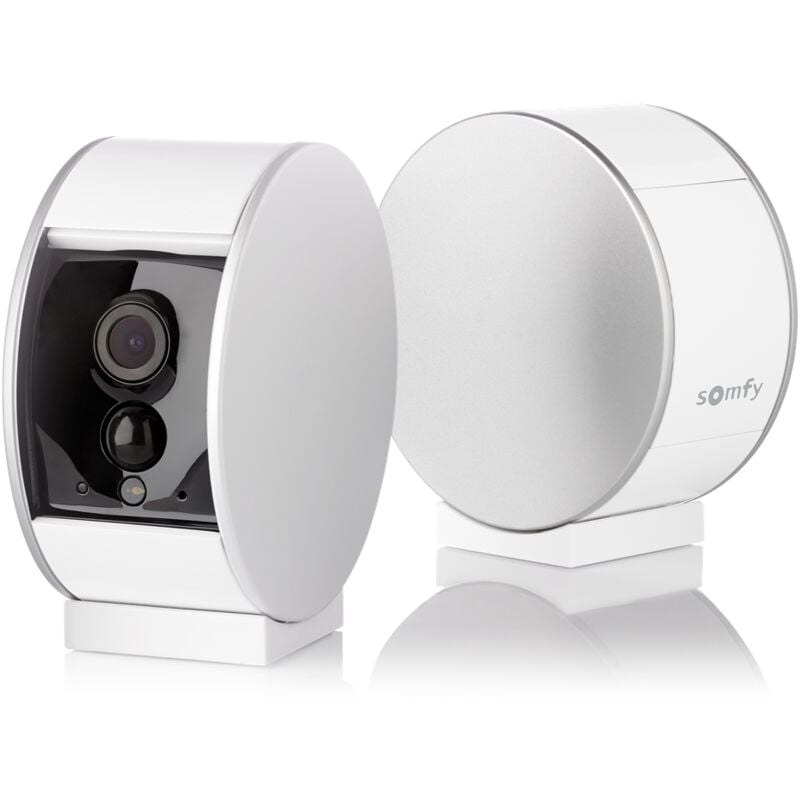 Somfy 2401507A Indoor Camera, Cámara vigilancia WiFi, Full HD, micrófono, Altavoz y Sensor de Movimiento, Compatible con Alexa, Google Asistant y Apple HomeKit