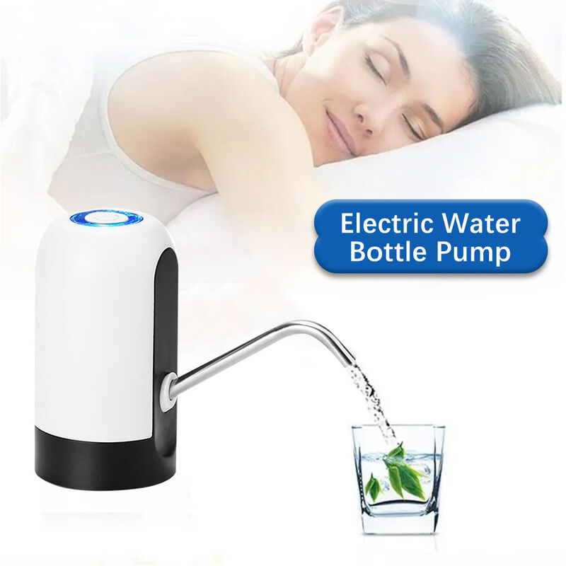 ShawFly Pompa per acqua potabile Refrigeratori Fontane Dispenser per acqua Ricarica USB Pompa per acqua potabile automatica Dispenser di acqua elettrico portatile Bottiglia di acqua nero 