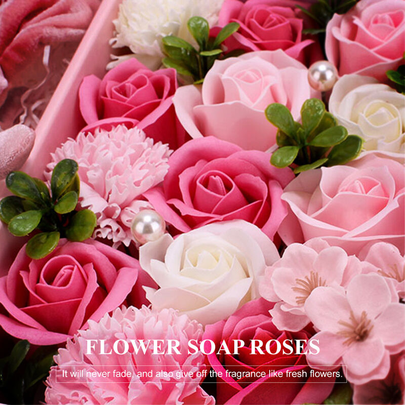 TLfyajJ Simpatico Sapone profumato ai fiori con scatola a forma di cuore Romantico regalo di San Valentino Viola 