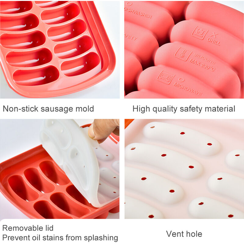 antiaderente salsiccia e complementare per bambini per cubetti di ghiaccio Stampo per salsicce uova PUDSIRN per alimenti 