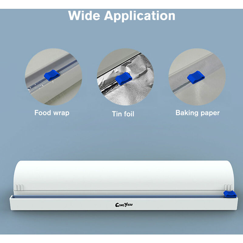 pellicola per avvolgere dispenser per alimenti in plastica e contenitore per cucina Taglierina per pellicola trasparente 