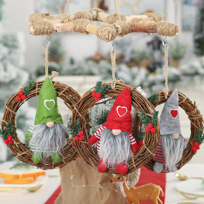 Gnomi di Natale Svedese Tomte Santa Bambola di peluche Gnomo scandinavo fatto a mano Ornamenti di decorazione di elfi di Natale Albero di Natale Topper per il Giorno del Ringraziamento Decorazioni