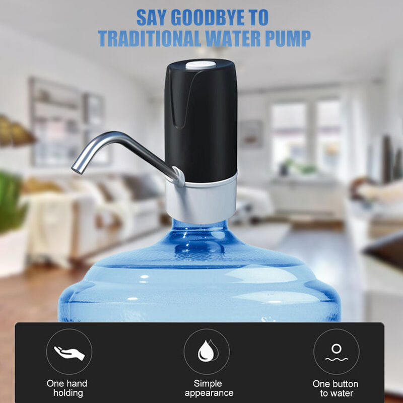 Oubit Pompa per acqua potabile-Pompa elettrica per bottiglia dacqua Distributore automatico di acqua a barile Interruttore portatile 5W Alimentazione idrica di ricarica USB per casa e ufficio 