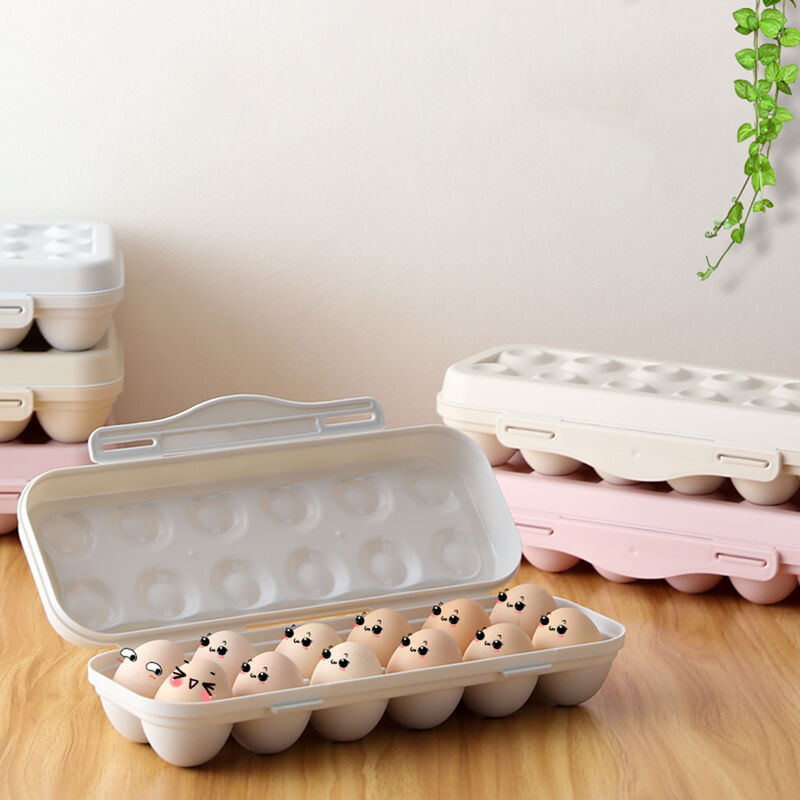 Hemoton 1 vassoio trasparente per 12 uova cucina in plastica spessa 32,7 x 11,5 x 8 cm frigorifero contenitore portauova per casa 