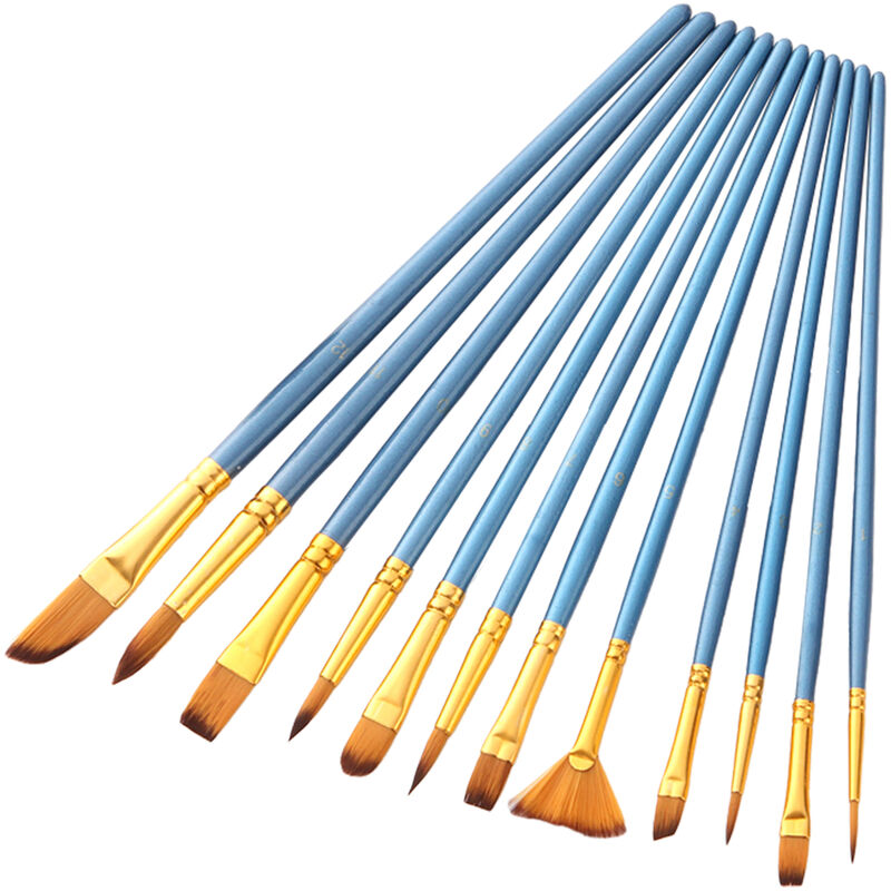 Lin XH Set di pennelli da 50 pennelli in nylon per acquerelli Set di pennelli da pittura professionali in acrilico 