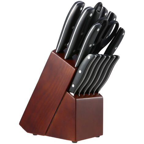 Set di 5 coltelli da Cucina Relaxdays in Acciaio Inox Colore: Nero 
