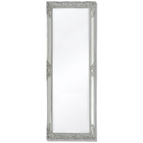 Specchio da Parete Stile Barocco 140x50 cm Argento
