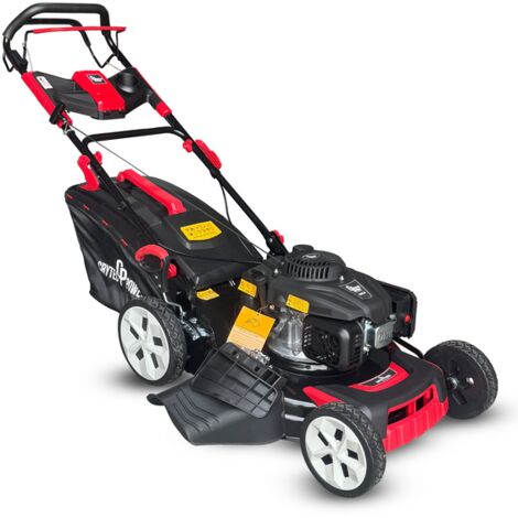 Crytec Petrol Lawn Mower Self Propelled 21 inch Cutting Width 196cc 60L Collection Bag CR21LW