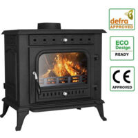 10KW Multifuel Wood Stove Log Burner Cast Iron JA031