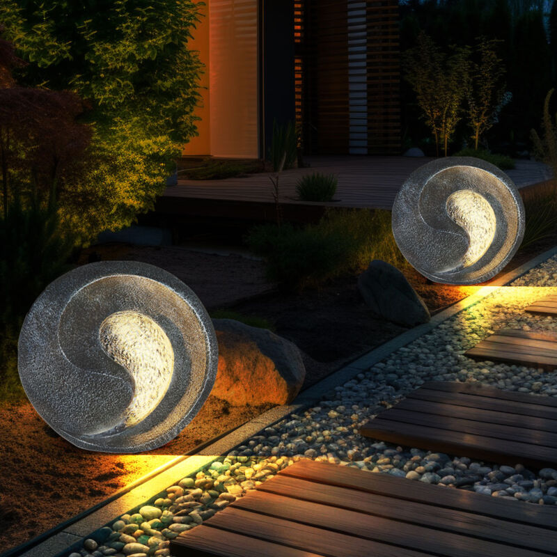 Luci Solari Da Esterno Con Vetro Incrinato | Pallone Solare Impermeabile Per Giardino | Lampada Decorativa A Globo Per Terrazza, Balcone E Cortile | Confezione Da 2