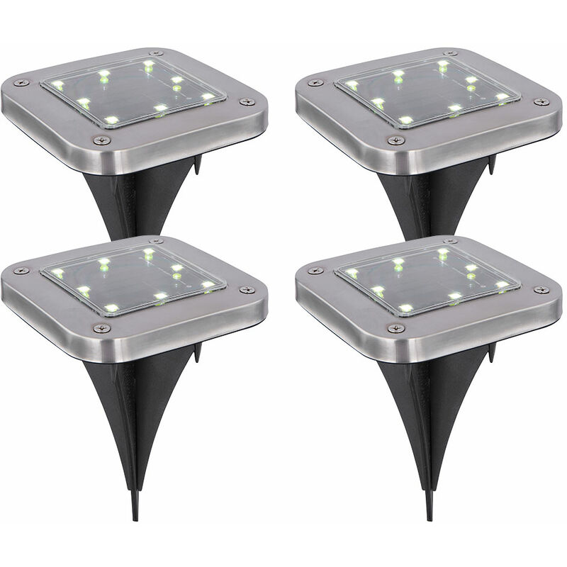 GIGALUMI luce solare per giardino luce LED 3er set con picchetto a terra  Cambiamento di colore acciaio inox Impermeabile per esterno, giardino,  balcone, patio, prato, percorsi : : Illuminazione