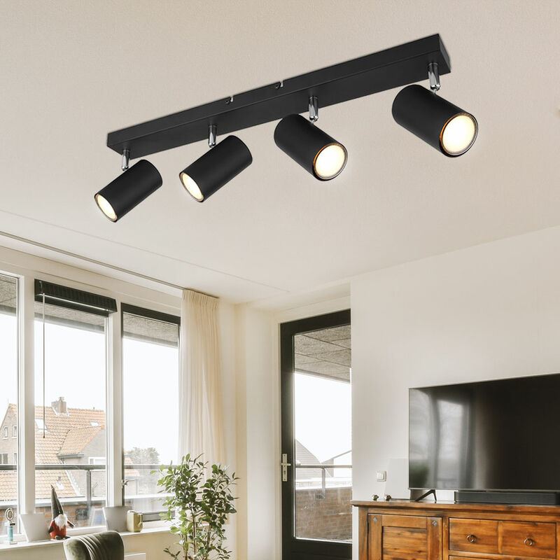 Kimjo Lampada da Soffitto con 4 Faretti Orientabili, Faretti da