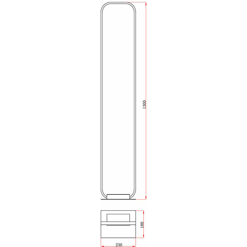 Mairoa Lampada da terra LED Nero H3385333