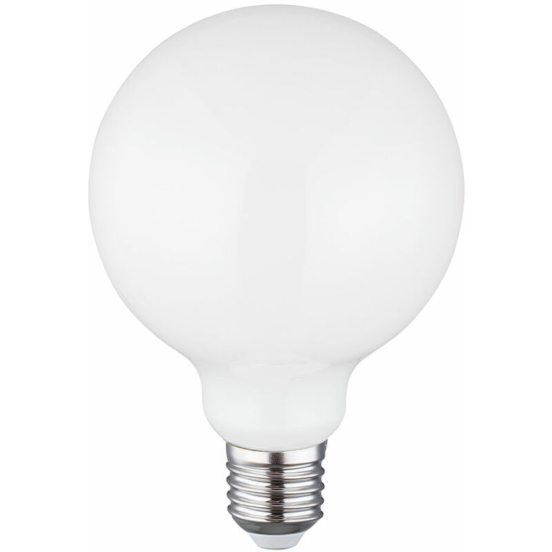 Lampadina LED in vetro opalino, 7W E27 720 lm 2700K bianco caldo, D 9,5 cm