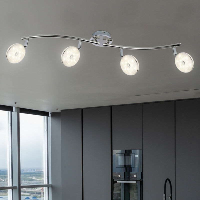 Globo Barra con faretti da soffitto LED Bianco 56109-4