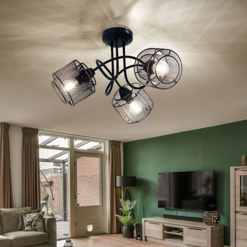 Lichtmaler Plafoniera LED 3 Faretti Girevoli 330° In Acciaio Inox Per Cucina E Soggiorno: Lampada Da Soffitto Modernacon Attacchi GU10, Lampadine Escluse