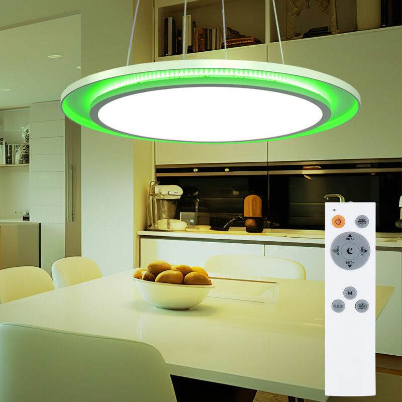 B.K.Licht Lampadario LED a sospensione, luce dimmerabile, lampada da  soffitto regolabile in altezza per cucina