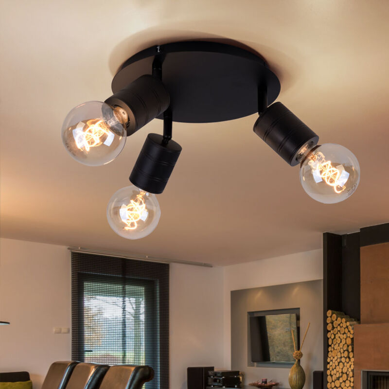 Faretto Soffitto 3 Luci MeineWunschleuchte - Nero/Oro Opaco | 48cm | LED GU10 Dimmerabile