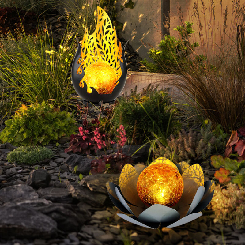 Luci solari a forma di fiore per esterni, luci LED multicolori
