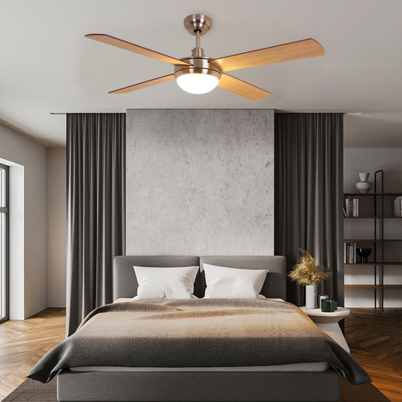 Ventilatore A Soffitto Izrielar Con Luce LED Integrata, 2 Pezzi, Telecomando E App Bluetooth. 6 Velocità, 3 Temperature Colore (3000K-6500K), Timer. Ideale Per Camere 15-25 Mq.