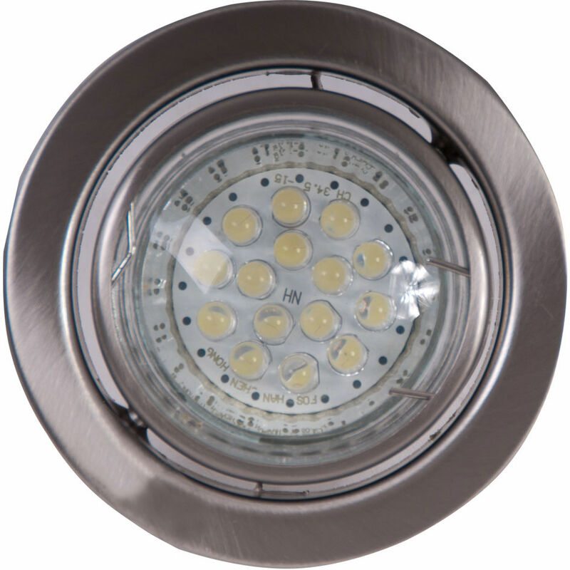 1W Faretto Incasso led Puntoluce 220V Rotondo Argento 100lm Bianco Caldo