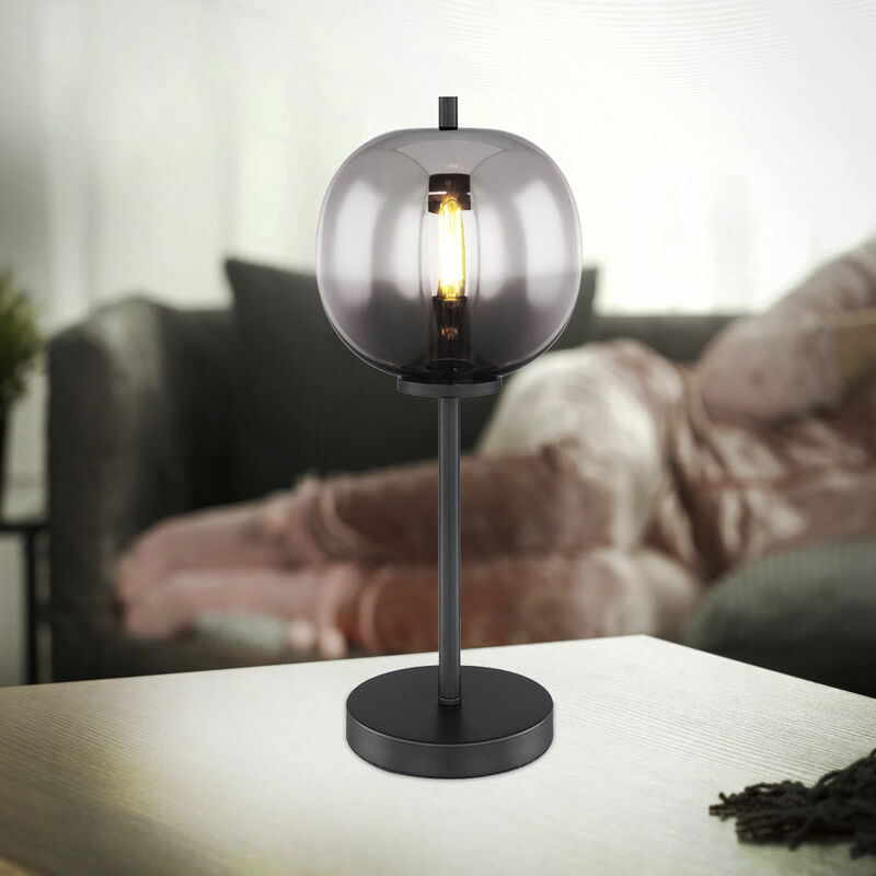 Lampada da tavolo design lampada da lettura per ufficio che illumina il  corridoio di vetro nero fumo vetro