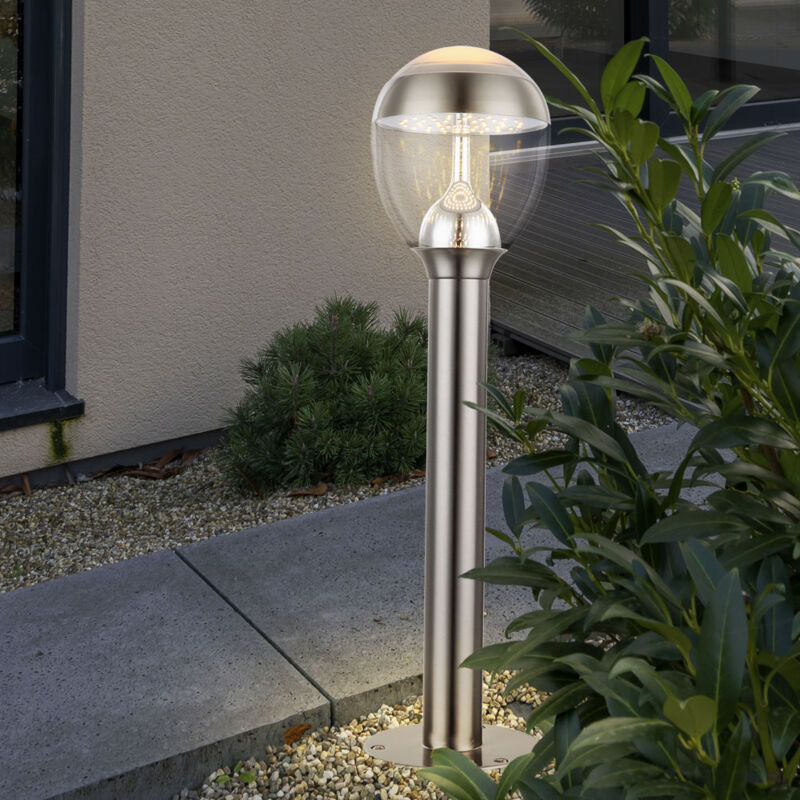 GLOBO Callisto 34251 Lampada per Esterno da Terra Lampioncino a LED Acciaio  H. 60cm - La Luceria