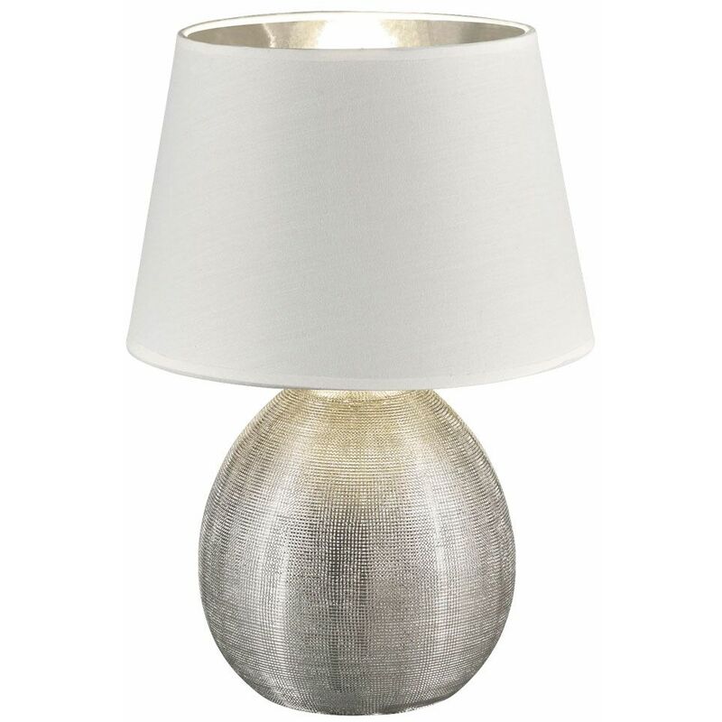 Lampada da tavolo lampada camera da letto bianca color argento scrivania  soggiorno Reality lampade R50631089