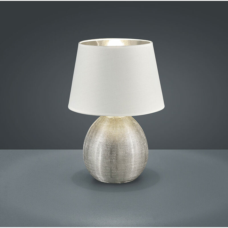 Lampada da tavolo lampada camera da letto bianca color argento scrivania  soggiorno Reality lampade R50631089