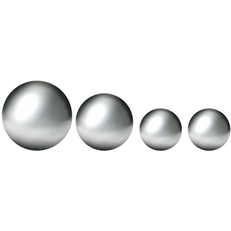 Sfera Da Giardino Sfera A Specchio In Acciaio Inossidabile Sfera Galleggiante Sfera Vuota Lucida Sfera Rosa, Esterno Interno, 2x10 Cm 1x15 Cm 1x20 Cm, Set Di 4 - Foto 4