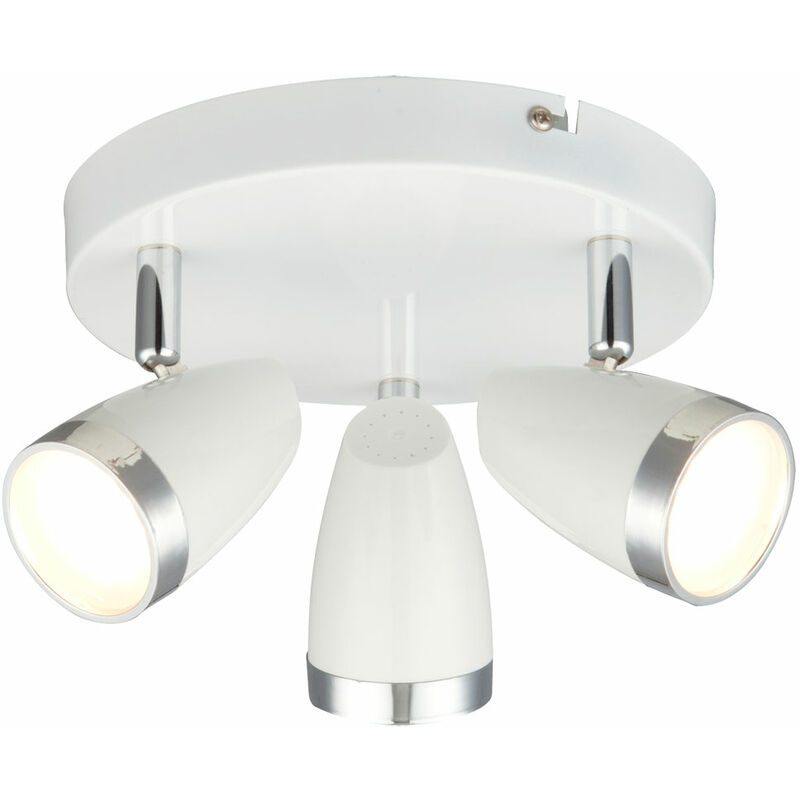 Faretto a soffitto a LED da 12 watt illuminazione lampada scala mobile  cromata rotonda Globo 56109-3