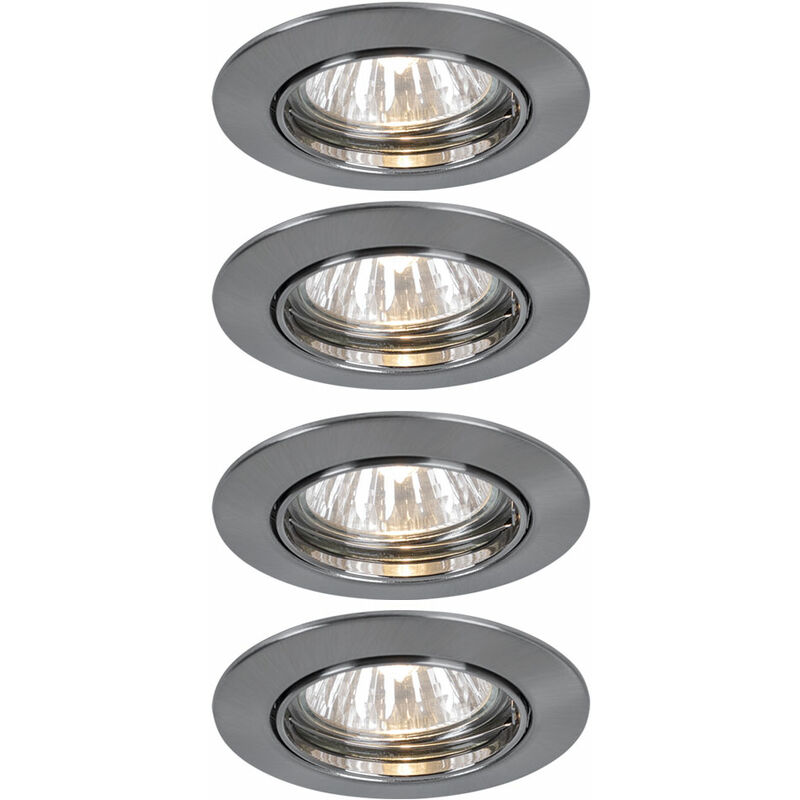 B.K.Licht Faretti LED ad incasso, led integrati 5W, diametro foro 60mm,  faretti per bagno ultrasottili da soffitto, luce calda, plastica color  nickel opaco, set da 3, 230V, IP44 : : Illuminazione