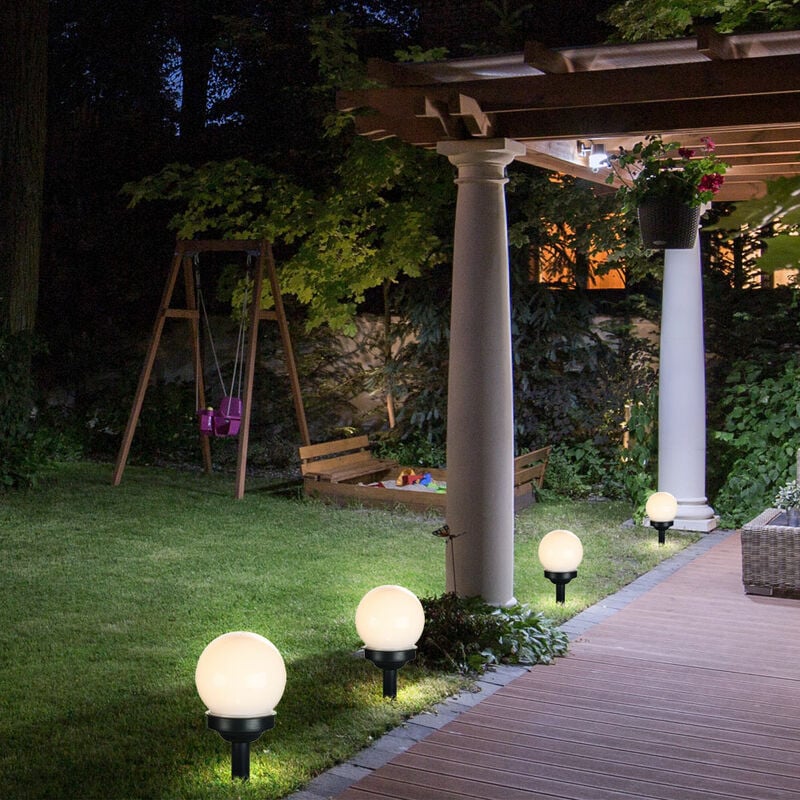 Set di 10 lampade solari a LED per esterni Sphere Design Earth Spit Plug  Lights Illuminazione da giardino