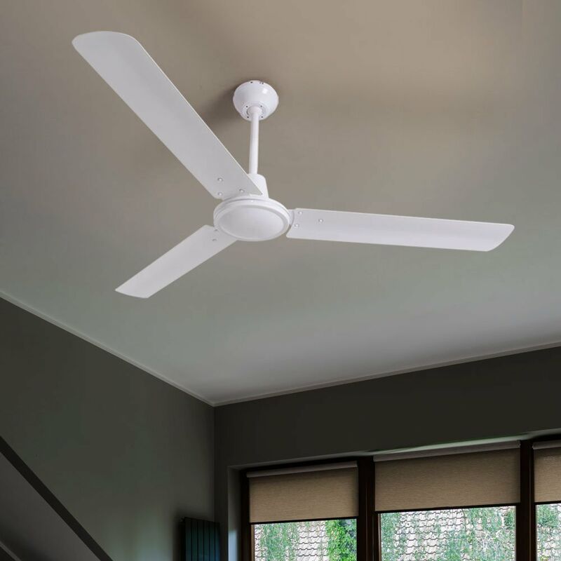 GLOBO Ugo 0307W Ventilatore a Soffitto con Luce 6 Pale Bianco/Grafite - La  Luceria