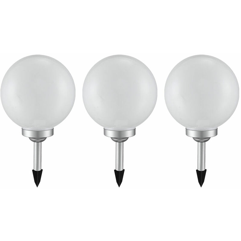 8ER SET LED Solare Plug-In Luci Mezzo Sfera Giardino Faretto Chiodi Hof