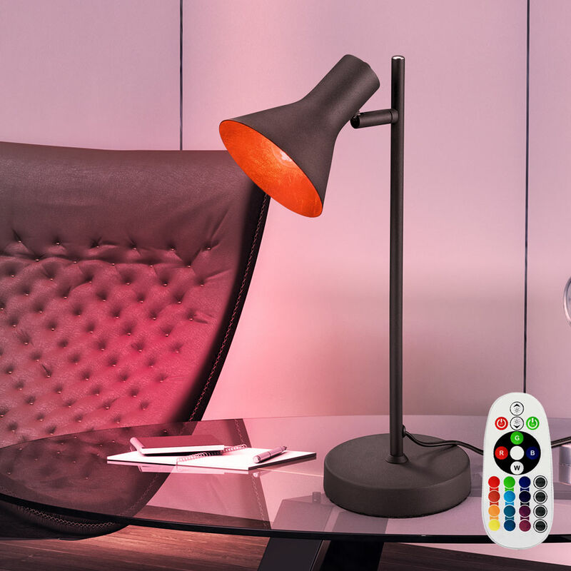 RGB LED Lampada per Leggere Regolatore Nero Scrittura Tavolo Notte Luce  Cambio