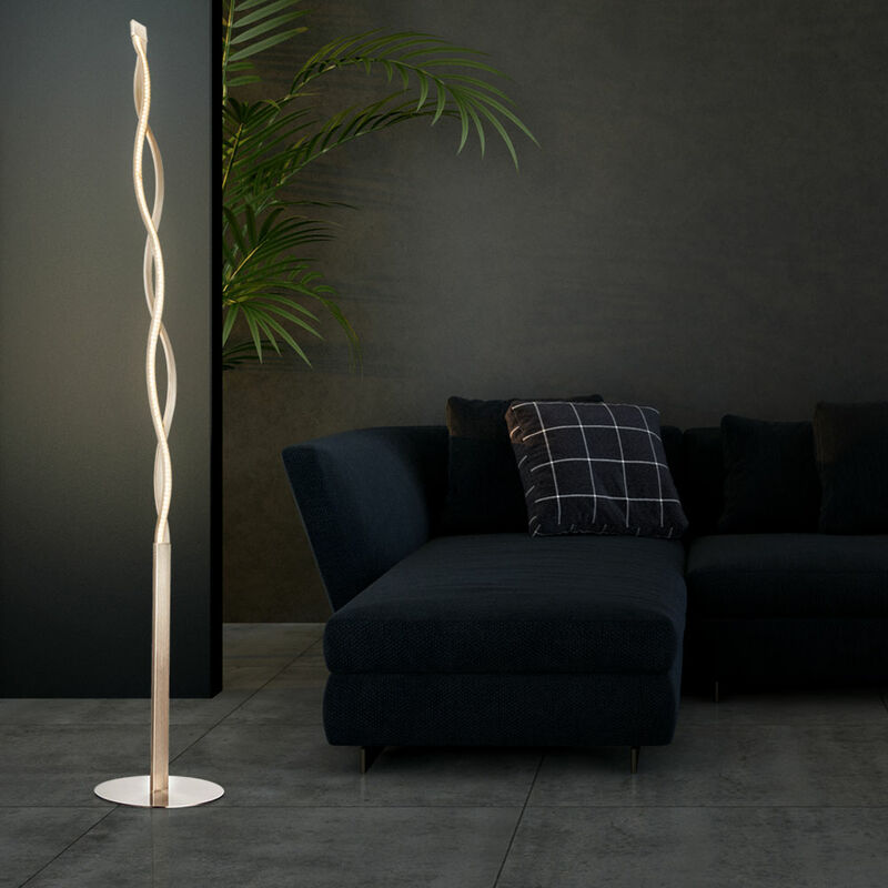 Lampada da terra a onde di cristallo a LED argento soggiorno design  soffitto proiettore lampada effetto lamina