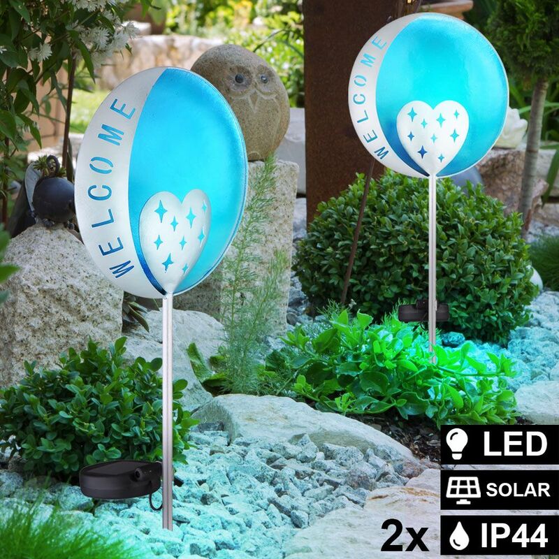 Solare LED Sicurezza Lanterna da Muro Lampada Nera Esterno Luce Giardino  Welcome