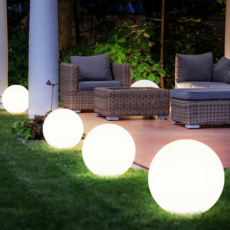 Set di 4 lampade a LED per esterni da giardino a energia solare con attacco  a terra, luci da cortile, illuminazione per prato