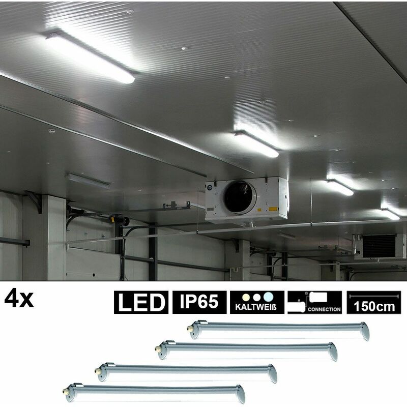 Lampada per Ambienti Umidi Luce da Vasca Hallenlampe Tubo Garage L 120 CM  LED 3800170216341