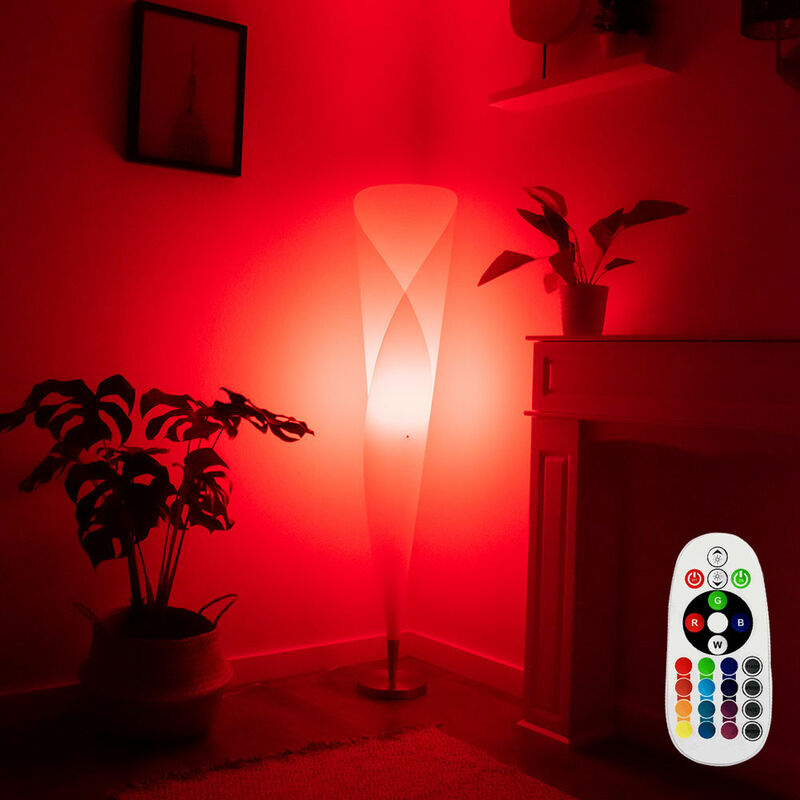 Lampada da terra moderna in acciaio con LED e dimmer a 3 livelli - Elegante