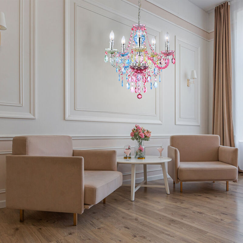 Lampadario A Sospensione In Cristallo Con 4 Luci - Plafoniera Moderna Oro Per Cucina, Camera, Bagno E14 - Foto 4