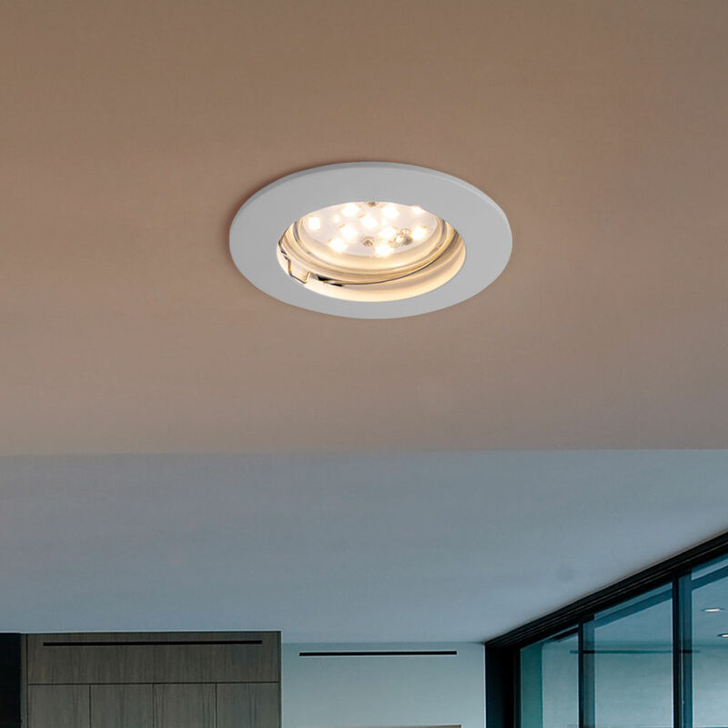SLV lampada a incasso da soffitto PIKA/faretto, lampada a stelo, faretto da soffitto, lampada da soffitto, lampada a incasso LED, illuminazione per interni / GU10 50W cromo