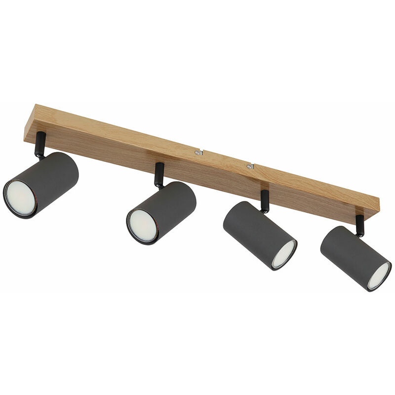 Faretto decorativo senza fonte luminosa 1 luci Yazy legno in alluminio GU10  5W INSPIRE