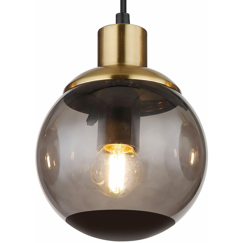 Lampade a sospensione per scale lampada moderna minimalista leggera di  lusso creativa in vetro bronzo antico lampada a sospensione moderna a sfera  - AliExpress