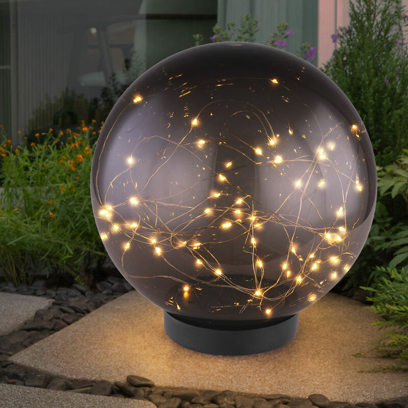 Lampada solare giardino giardino lampada decorativa balcone domestico filo  di rame decorativo LED lampada sferica crepa di vetro di natale - AliExpress