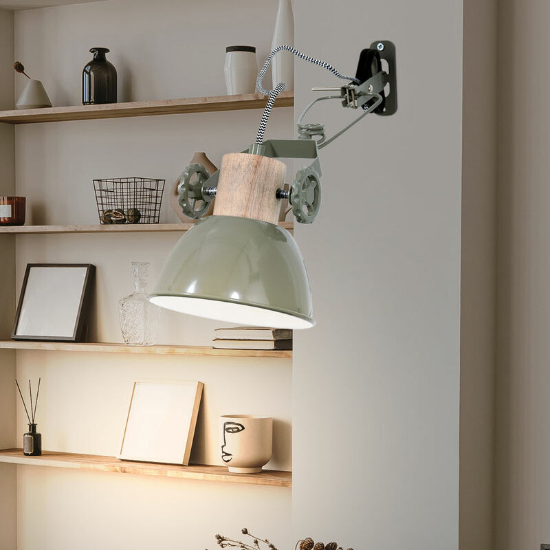 Lampada Da Parete Moderna Nordica In Legno - Con 2 Portalampade E27 - Per Camera Da Letto, Soggiorno, Corridoio (15x25 Cm)