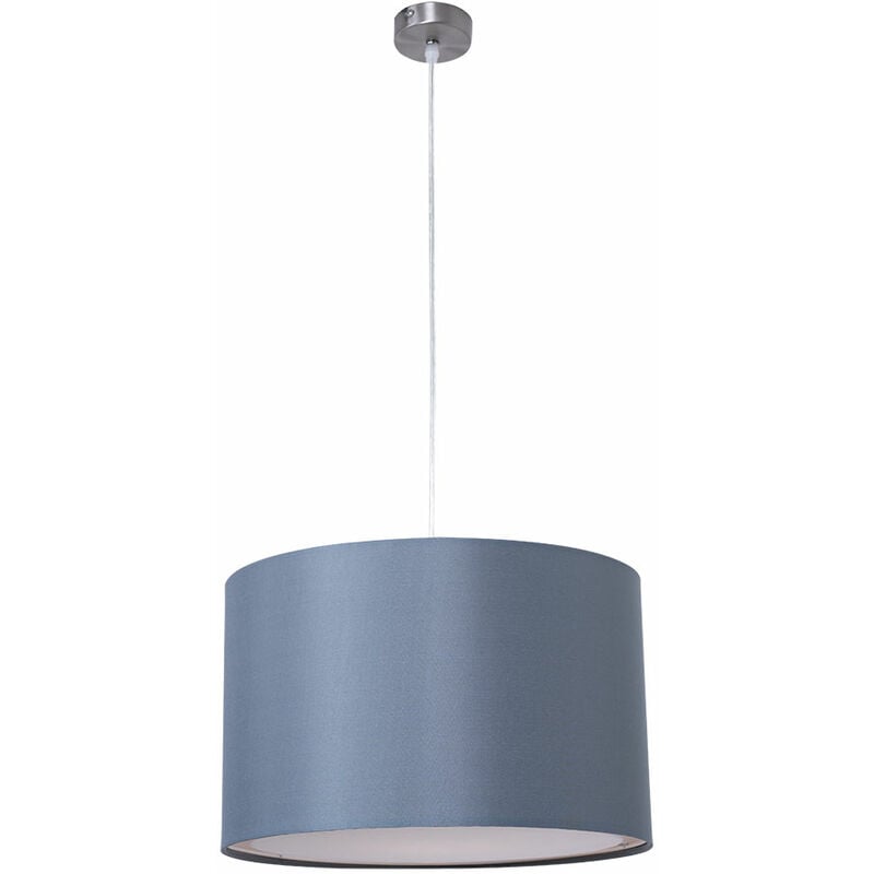 Lampada a sospensione Country nera con paralume color tortora 50 cm -  Combinata 1